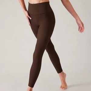 Athleta Ulta High Rise Elation Ribbed Toasted Brown leggings